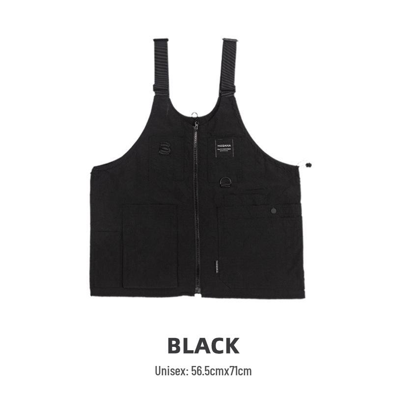 

Унисекс быстросохнущий жилет для кемпинга с сумкой через плечо для активного отдыха, рыбалки и фотографии One Size Unisex [Water-Repellent] чёрный