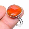 Red Carnelian Gemstone 925 Sterling Silver Jewelry Ring Size Adjustable GK-2384