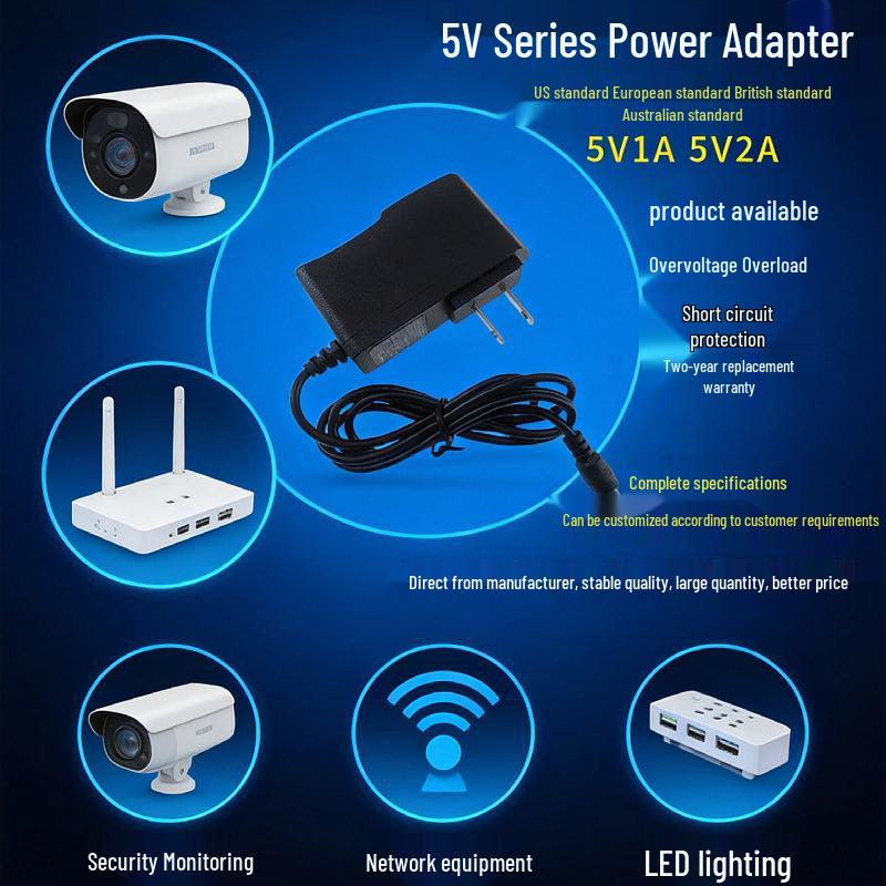5V 2A Netzstecker-Netzteil für Sicherheitsgeräte, Router, LED-Streifen, Xiaodu-Ladegerät