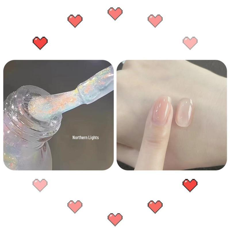 Abziehbarer Feinglitzer Nude Nagellack Set - Geruchlos, Kein Brennen, Kristallklar für Studenten