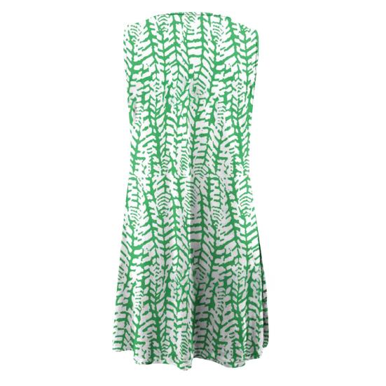 Women's Summer A Line Dress Casual Sleeveless Boho Swing Dress Floral Beach Sundress