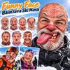 White Mustache Old Man Balaclava Face Mask Full Coverage Ski Mask Hood Winter Mask Cover  For Men
