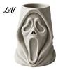 Small Ornament Holder Halloween Ghost Face Candy Bucket 3D Printed Trick or Treat Snack Holder Spooky Table Centerpiece Screaming Desktop Organizer