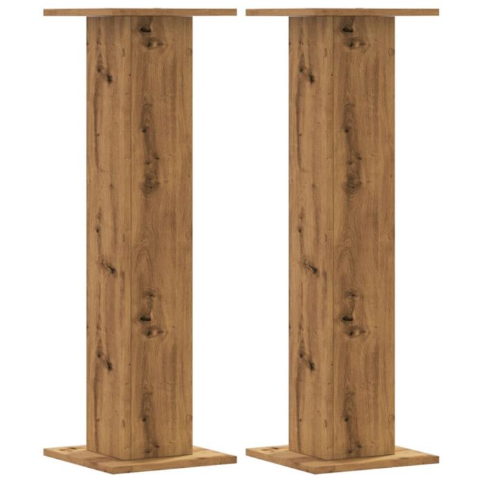 Supports de Haut-parleurs - VIDAXL - Chêne Artisanal - 2 pcs - Bois d'ingénierie - 95 cm