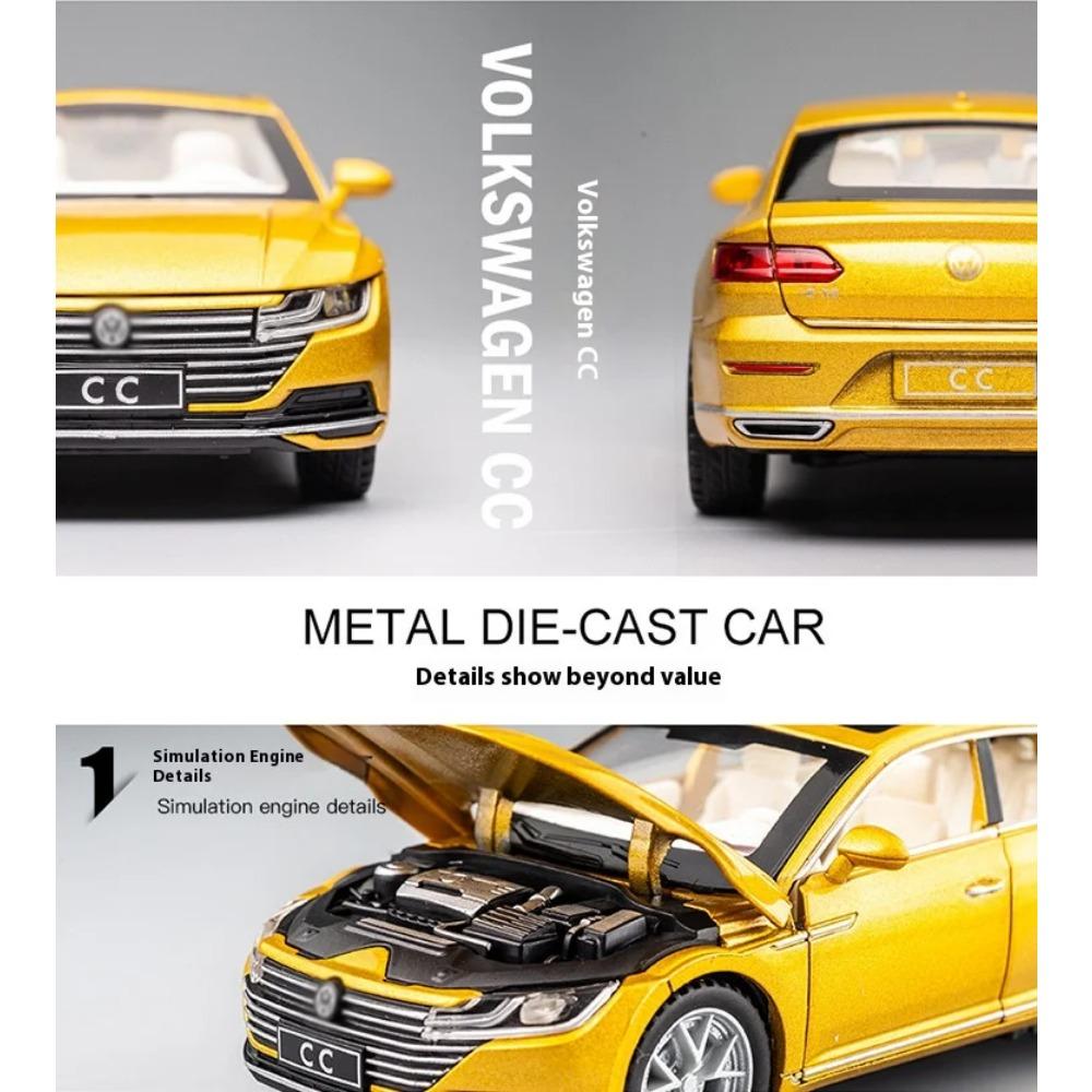 1/32 Scale Alloy Toy Car Model CC with Sound & Light, Retro Pull-Back Action - Authentic Replica for Kids & Collectors