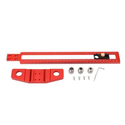 T Square Ruler 30cm Metric Inch Scale Aluminum Alloy Drilling Positioning Ruler with 6mm 8mm 10mm