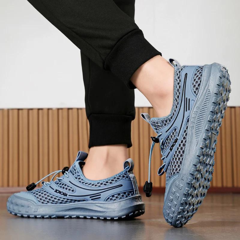 Fashion New Style Men's Mesh Shoe Fashion Mans Sneakers Breathable Outdoor Sports Water Hiking Sneaker Casual Lightweight Popular Model