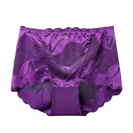 Women Panties Mid Waist Stretchy Seamless Quick Drying See-through Lace Sexy Ladies Boyshorts Briefs Underpants Daily