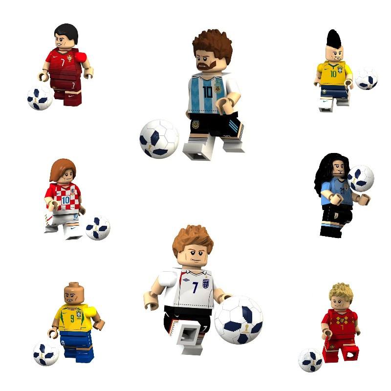 Xp013-020 Cross-border World Cup Compatible Lego Soccer Boy Building Blocks Abs Plastic Material