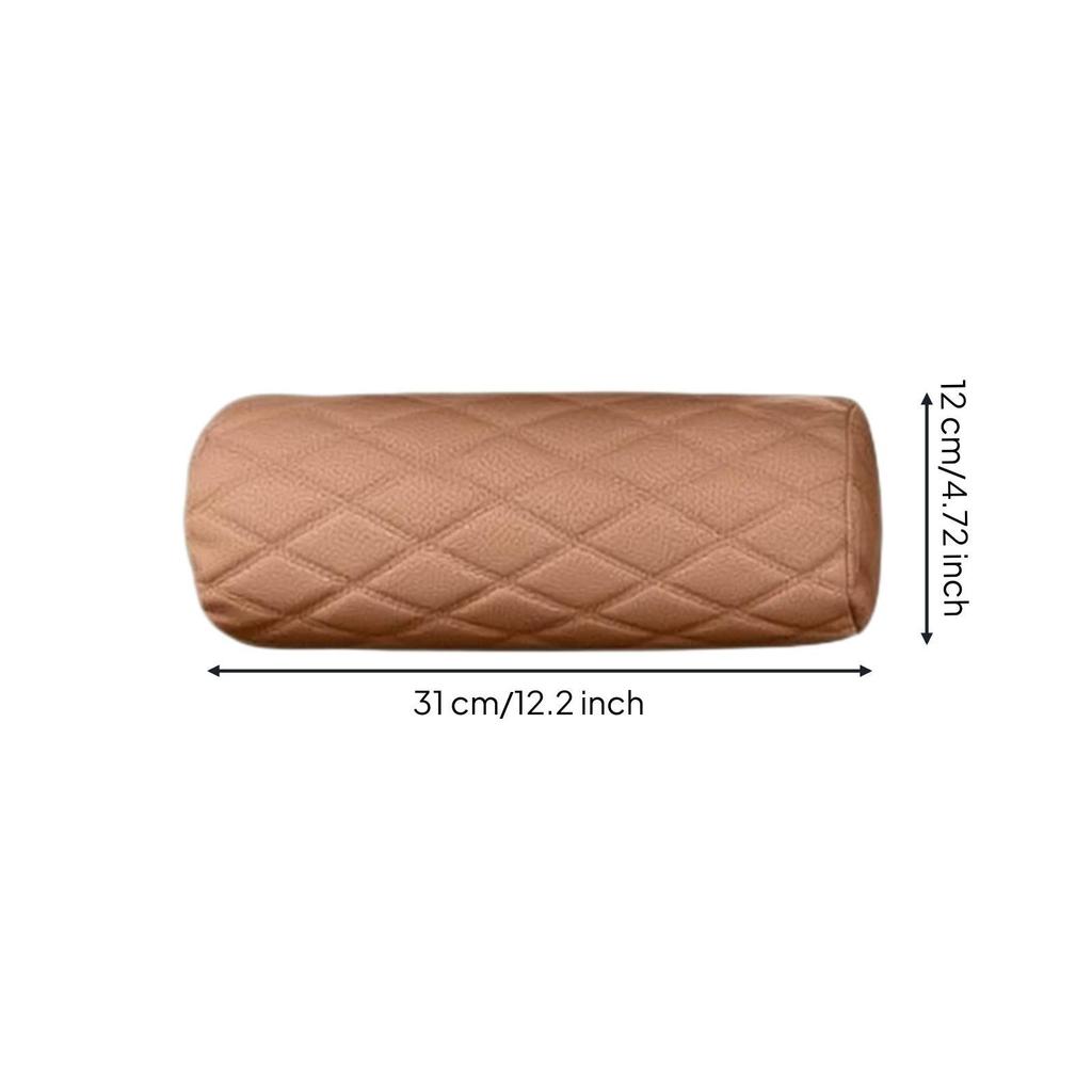 Perforated Leather Neck Pillow with Diamond Quilted Pattern High Density Car