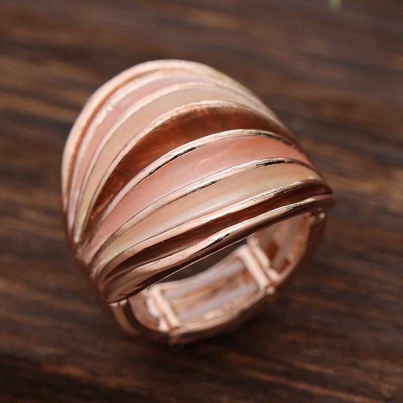 

Цветное масло, преувеличенная линия, эластичное кольцо, модное, с индивидуальностью, женское универсальное кольцо из сплава