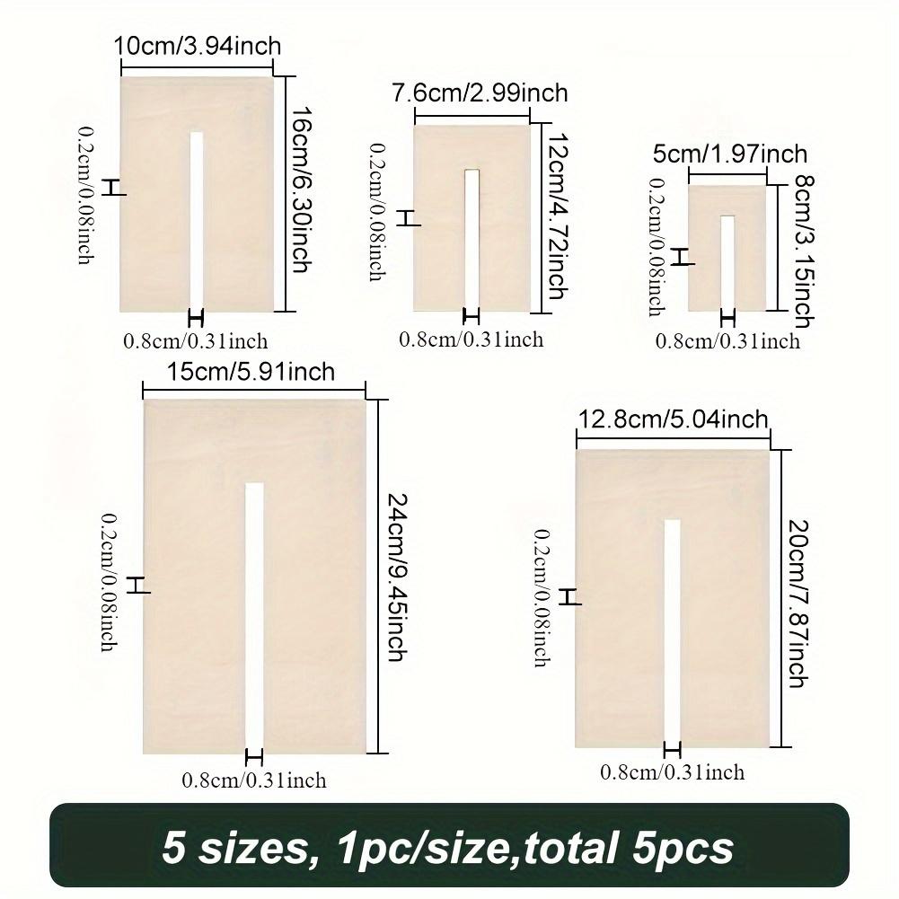 5pcs/set New Wooden Bow Template, Log Material Barrettes Bow Plate, Suitable Sewing, Ribbon Bow Handicrafts, 8mm Slot Bow Making Tools