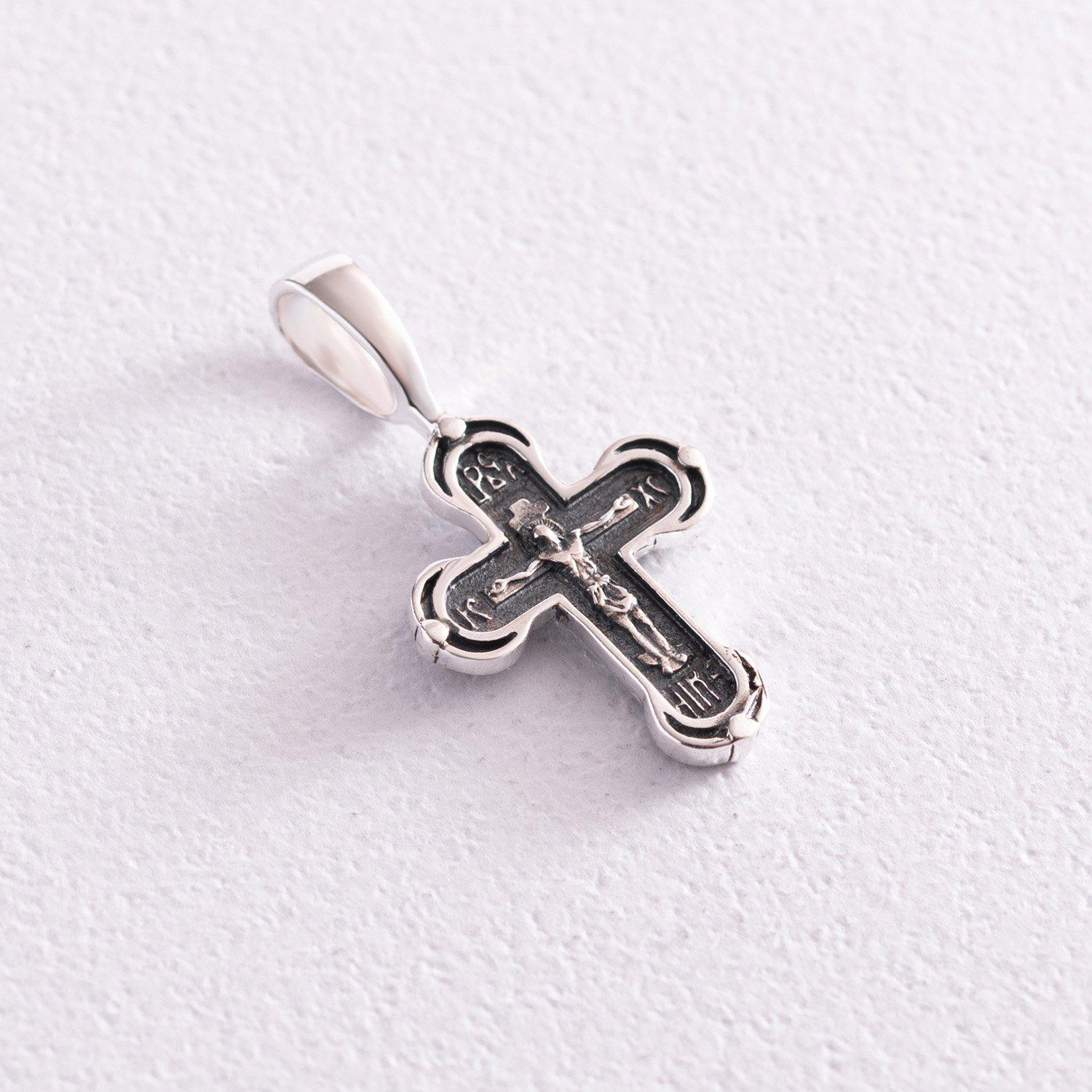 

Срібний хрест із чорнінням Oniks срібний