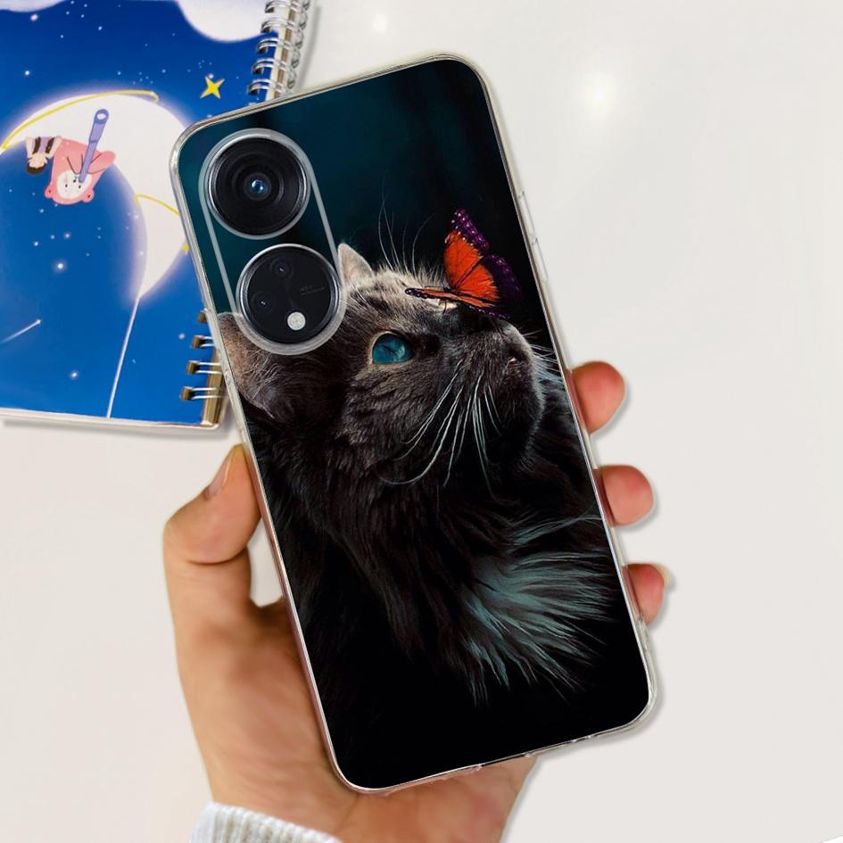 6.43" For OPPO Reno8 T 4G Case Soft Silicone Cover Cute Fashion Printed Bumper Funda For OPPO Reno 8T CPH2481 Coque Reno8T Cover