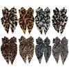 Vintage Leopard Print Bowknot Hairpin Long Ribbon Back Head Spring Clip Ponytail Headwear for Women Elegant Versatile Hairpin