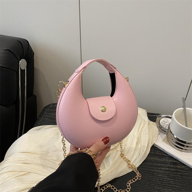 

Bag women s bag 2025 new retro fashion hand bag texture crescent bag women s armpit bag shoulder bag розовый