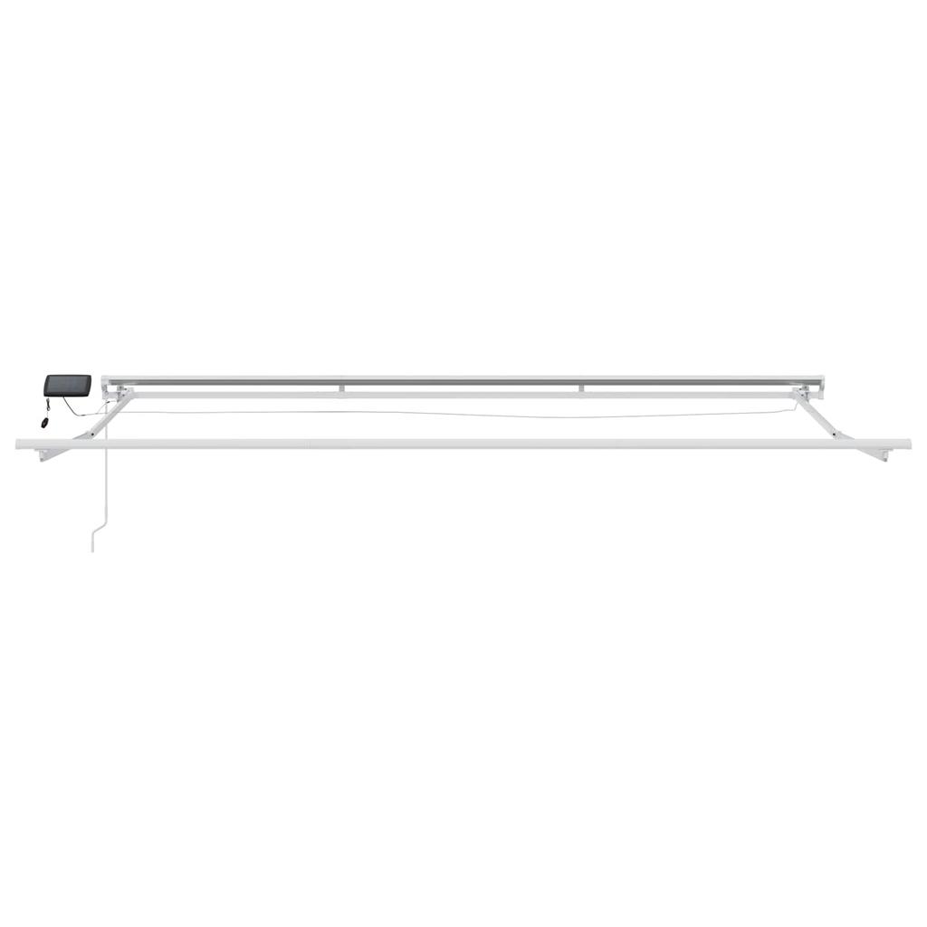 Manual Awning Frame with LEDs Cream and White 5 X 3 M