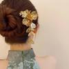 Gold Hanfu Hairpin Tassel Metal U Shape Hair Stick Retro   for Women