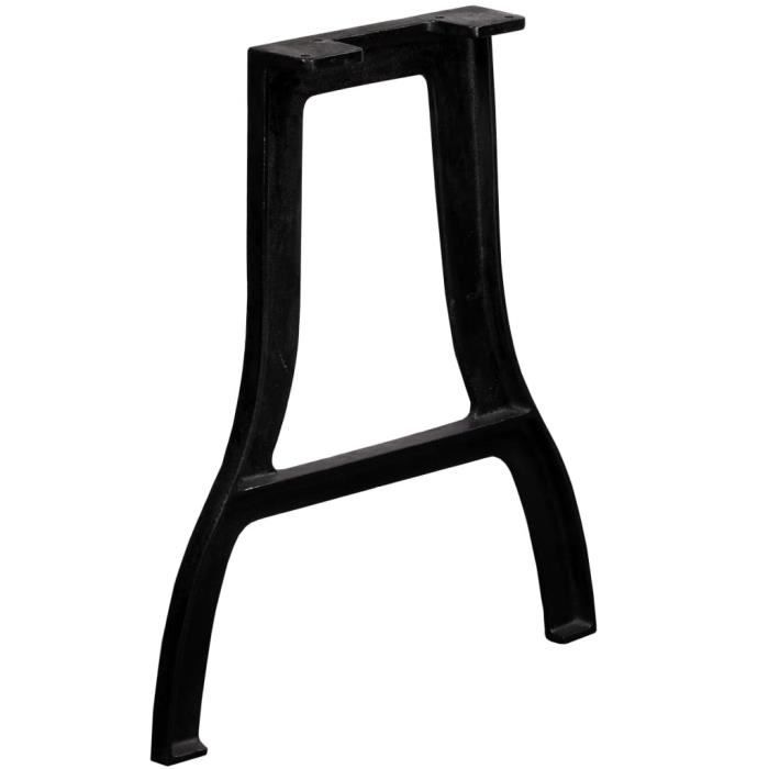 Pieds de table - vidaXL - Cadre en A - Fonte - Noir - Style industriel