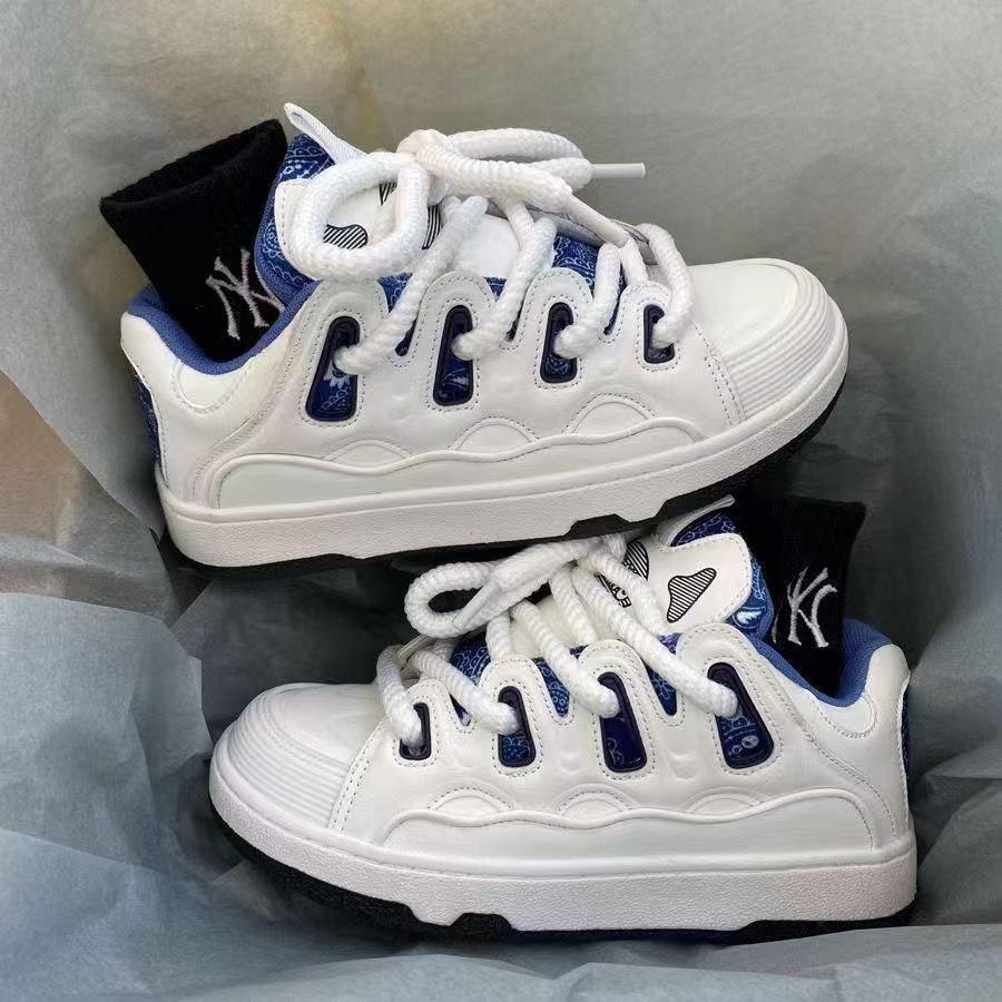 Men Women Sneakers Fashion Platform Vulcanize Shoes Luxury Leather Casual Shoes Mens Tennis Shoes Couple Sports Running Footwear