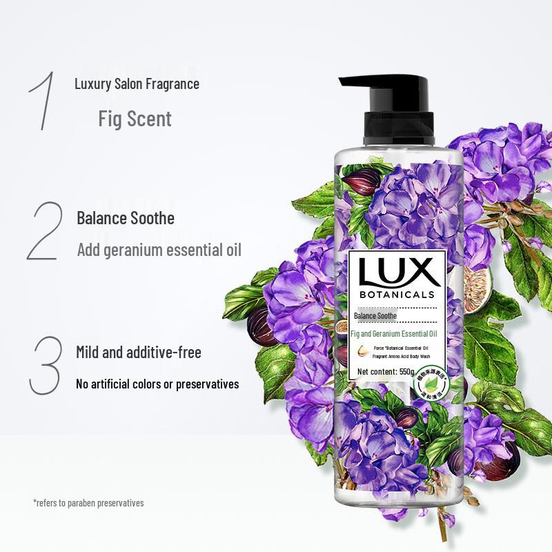 LUX Botanicals Ätherisches Öl Duschgel - Feige & Geranie