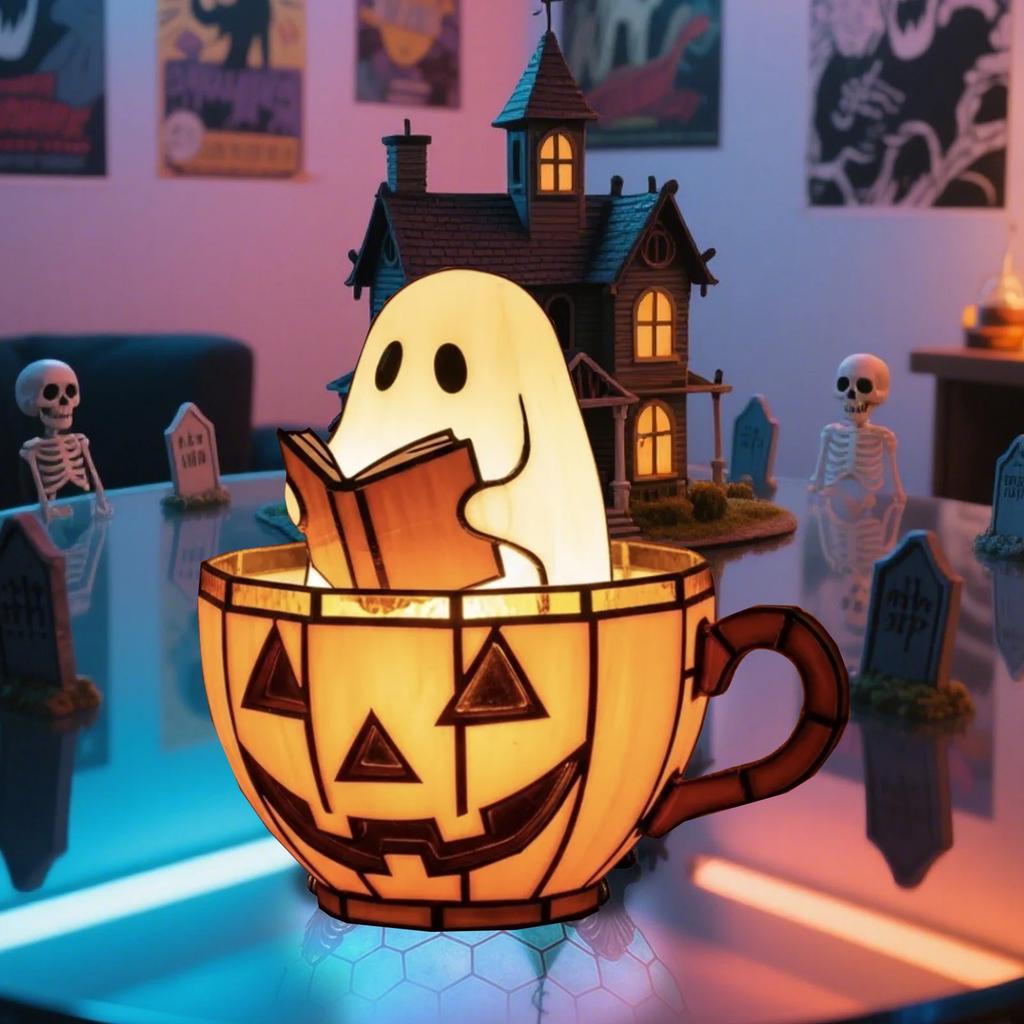 Reading Book Lamp,  Reading Book Light, Adorable Reading Night Light Halloween Decor, Halloween Readers Bookish Light Gift For Book Lover