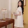 Loose Ruffle Nightdress Bowknot Princess Nightgown Sweet Women's Pajama Dress  Female