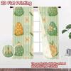 2D Flat Printing  2pcs New Year Popular Curtains Easter Eggs and Flowers() Versatile Durable Polyester  Without Electricity