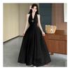 Pure Desire Gentle Wind V-neck Sexy Neck Chic Beautiful Super Fairy A Word Thin French Temperament Big Swing Dress Women
