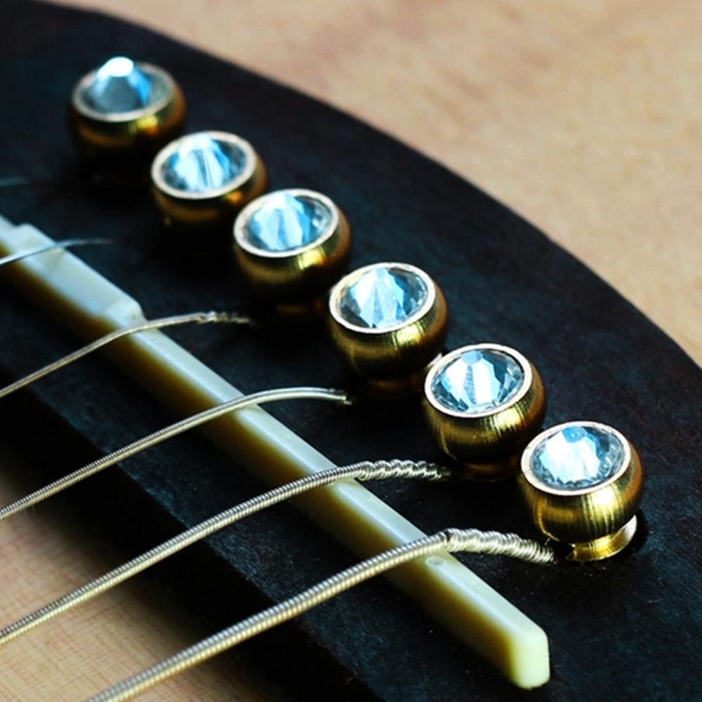 6PCS Metal Music Instrument Parts Fixed Cone Guitar Accessories Guitar Bridge Pins Guitar