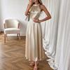 Frühling/Sommer Neues Elegantes Stilkleid mit Ärmellosem Ausschnitt und Rock für Damen