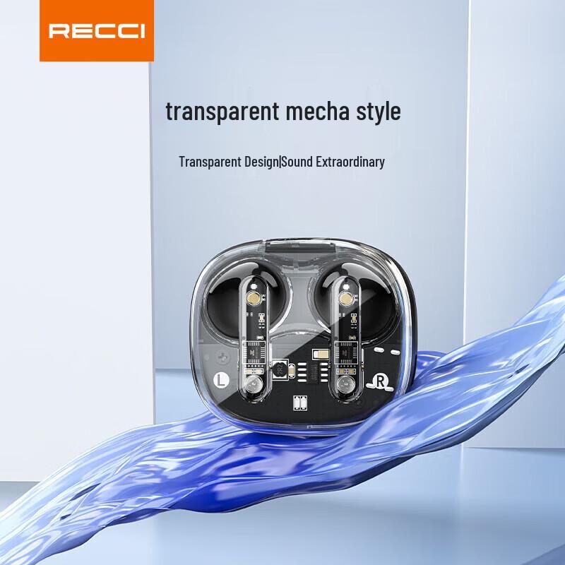

Recci REP-W58 Transparent Mecha Semi In-Ear Wireless Earbuds