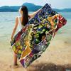 Cartoon N-Ninja Turtles Microfiber Printed Beach Towel Mountain Climbing Yoga Beach Swimming Running Absorbent Soft Towel
