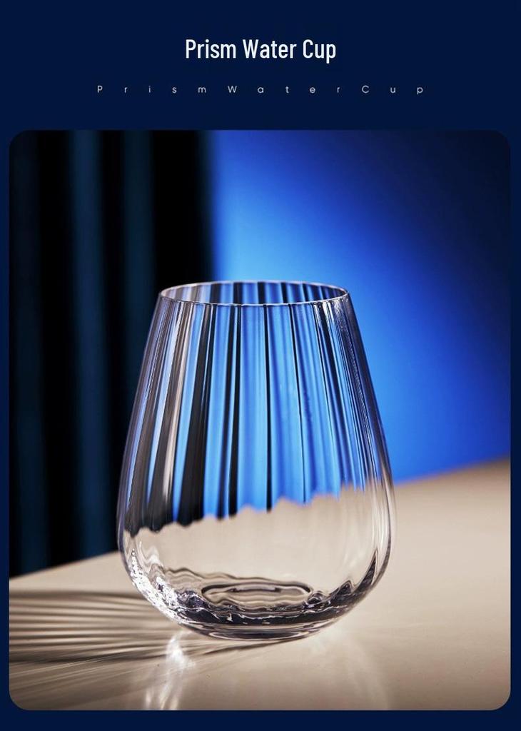 Modern Striped Vertical Transparent Glass, Red Wine & Champagne Glass for Home Parties