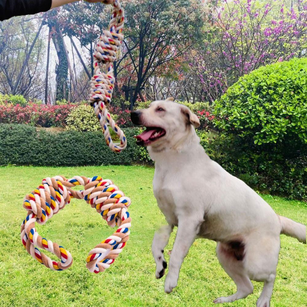 Wear Resistant Puppy Rope Knot Toy Bite Resistant Pet Molar Toy Dog Chew Toy  Relieve Boredom