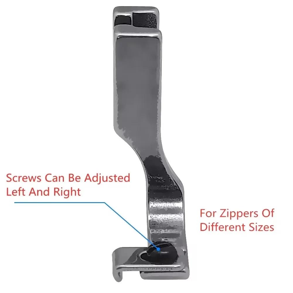 2/1pc T69 Adjustable Invisible Zipper Presser Foot Unilateral Zipper Feet for Industrial Single Needle Sewing Machine Accessory