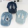 Retro-Baseballkappen für Herren und Damen mit Rissen, personalisierte Hüte, alt gewaschene Denim-Kappen, Sonnenhüte für Paare