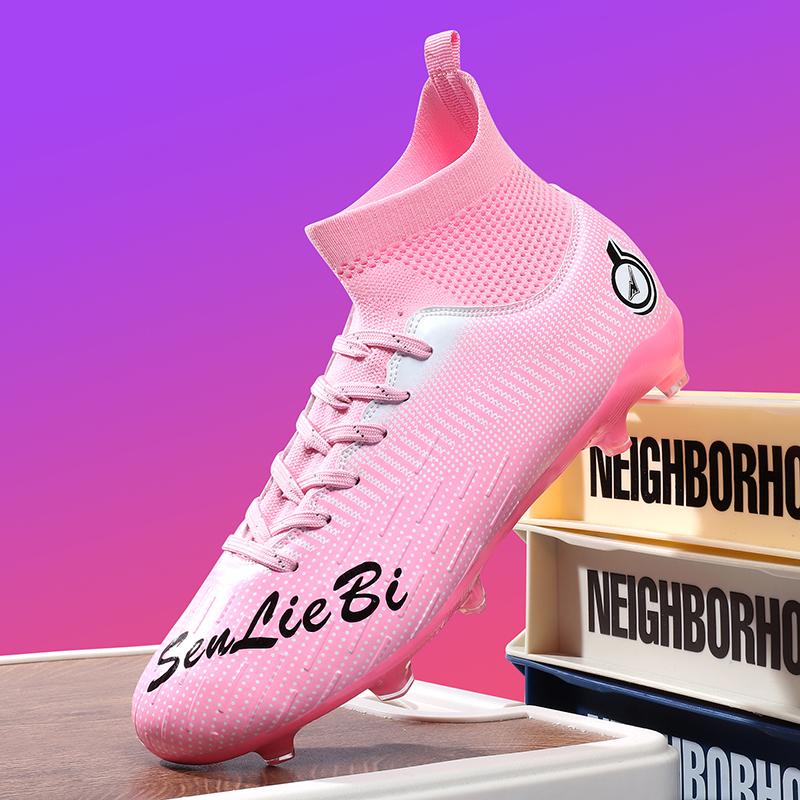 2025 New Men's Soccer Shoes FG Anti-Skid High Top Football Boots Boy's Professional Training Shoes Kids Outdoor Soccer Cleats 20