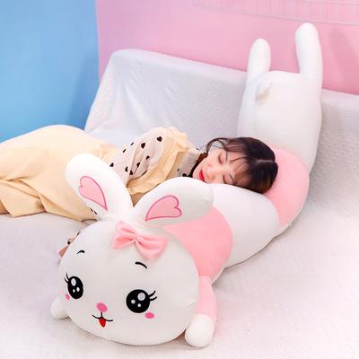 Cute Caterpillar Rabbit Plush Toy Long Rabbit Doll Lying Rabbit Pillow Sleeping Doll