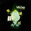 Outdoor Solar Lamp Elf Resin Craft Decoration Dwarf Flocking Statue Decoration Garden Landscape Lamp