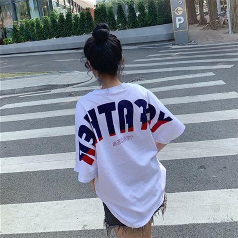 

2024 Women s White Short Sleeve Loose T-Shirt - Cool, Trendy Streetwear M белый