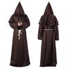 Shenweida Halloween Mittelalter Mönchskutte Kostüm - Zauberer und Priester COSPlay Schal