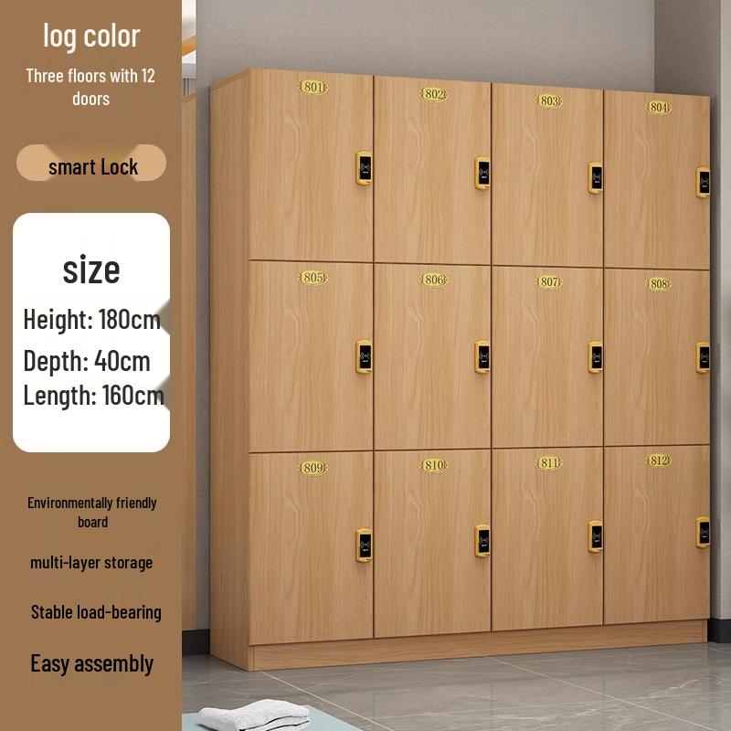 Password Lock Wooden Changing Room Locker for Yoga Studios, Gyms, and Baths