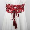 Slim Fit Swan Corset Belt Floral Printed Waist Band Trendy Corset Waistband  for Women