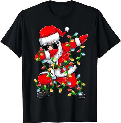 Weihnachtsmotiv bedruckte T-Shirts für Kinder Vielseitiger Stil Festtagskleidung Geeignet für Jungen und Mädchen
