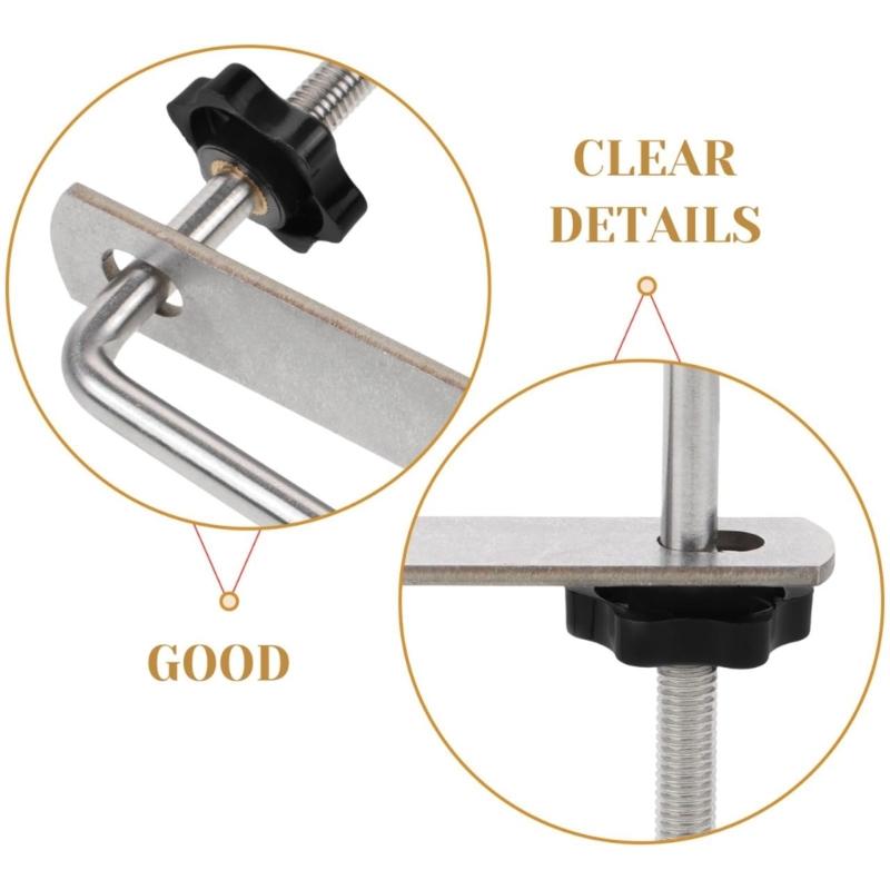 Heavy Duty Metal Roof Rack U Clamp Bracket Tool Less Installation for Vehicle Cargo Stabilization Equipment Stability