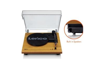LENCO LS 10 Gramofon z wbudowanymi głośnikami drewno, Lenco
