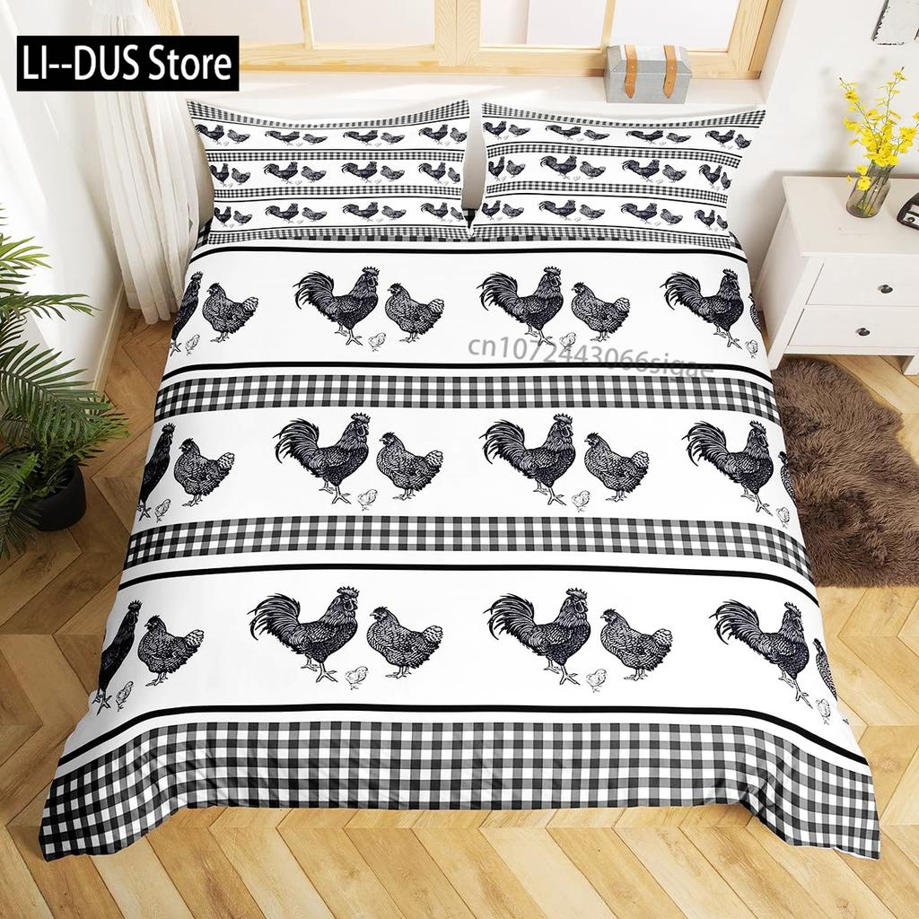 Housse de couette canard de dessin animé pour enfants garçons filles Kawaii canard avec couronne fleurs ensemble de literie housse de couette animal avec 2 taies d'oreiller