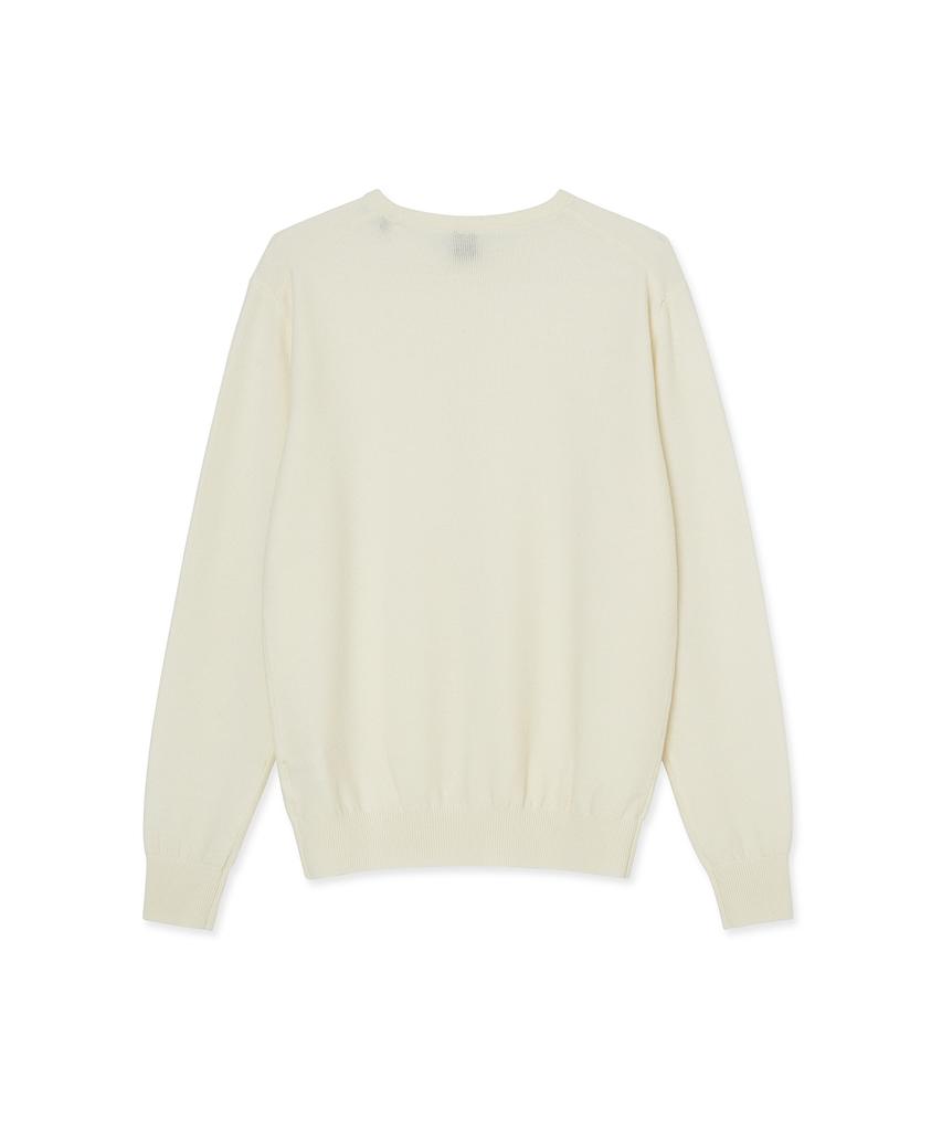 IOLO Wool Textured Crew Neck_Ivory