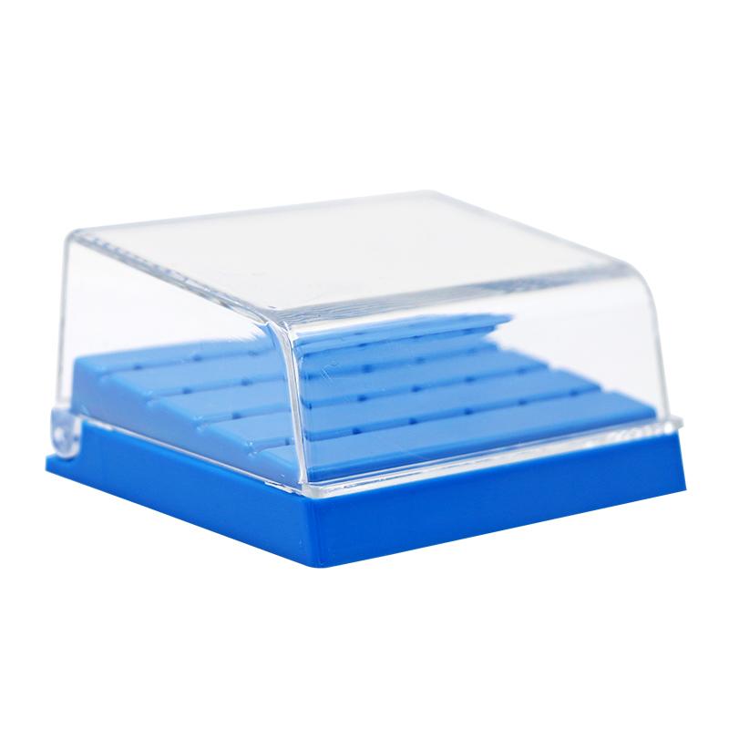 24 Holes Plastic Dental Bur Holder Disinfection Carbide Burs Block Drills Case Box Bluewhiteyellow For Dentist Lab Equipment